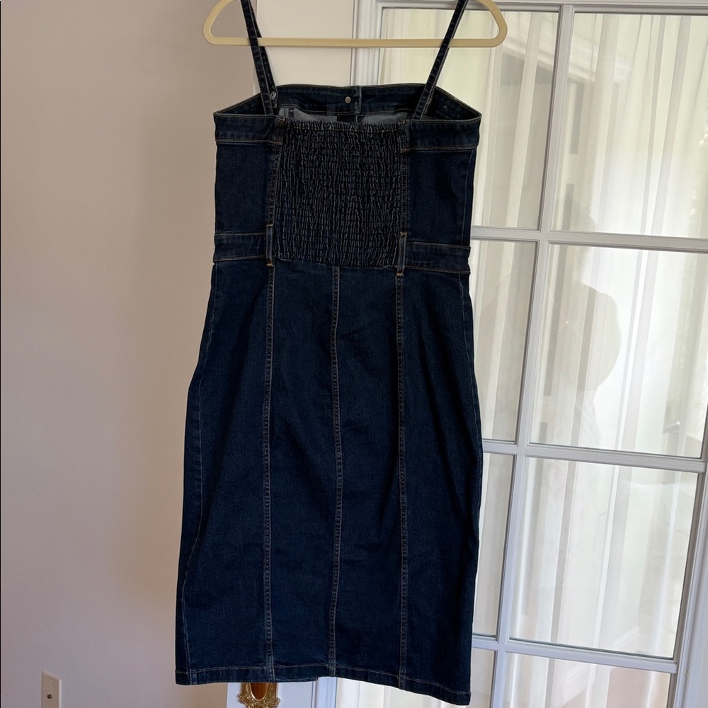 Levi's Strapless Dark Indigo Denim Dress - Picture 6 of 12